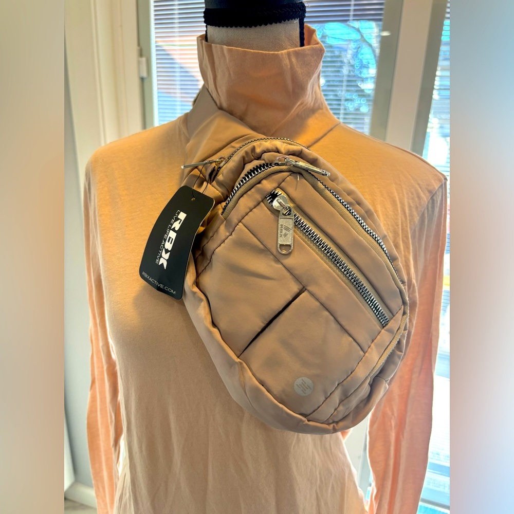 RBX Tan Crossbody Bag ,Cream color, for both men and women